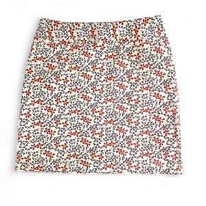 GAP Red and Black Floral Mini Skirt